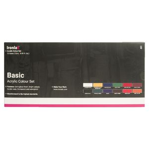 Ironlak Basic Acrylic Colour Paint Set Various Colours