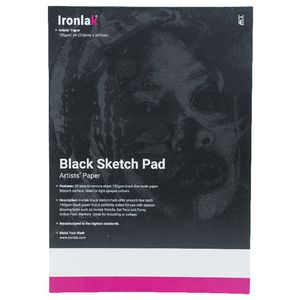 Ironlak Sketch Pad A4 50pg 150gsm Black