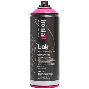 Ironlak Spray Paint 400mL Fluoro Pink