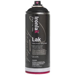 Ironlak Spray Paint 400mL Matt Black
