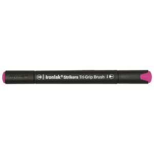 Ironlak Tri-Grip Brush Marker Vivid Pink