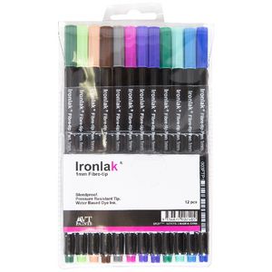 Ironlak Series 2 Fibre-Tip Line 1mm Black 12 Pack