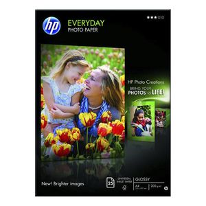 HP 200gsm A4 Everyday Glossy Photo Paper 25 Sheet Pack