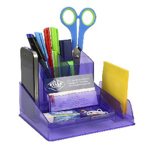 Italplast Desk Organiser Tinted Purple