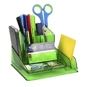 Italplast Desk Organiser Tinted Green