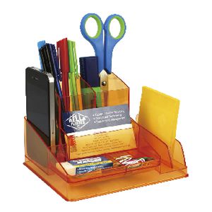Italplast Desk Organiser Tinted Orange