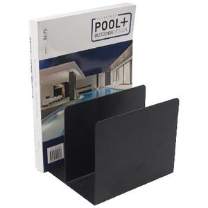 Italplast Metal Book Rack Black