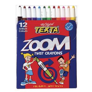 Texta Zoom Twist Crayons 12 Pack