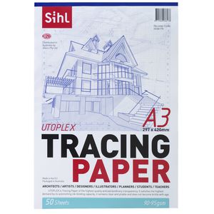 Sihl 90gsm A3 Tracing Paper Pad 50 Sheets