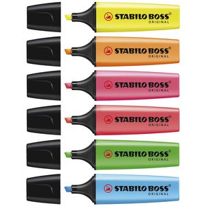 Stabilo Boss Highlighters Assorted Colours 6 Pack