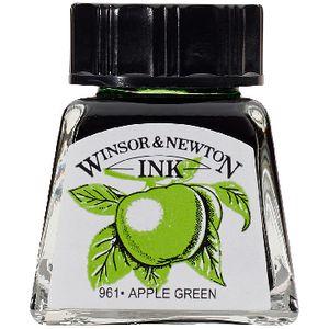 Winsor & Newton Drawing Ink 14mL Apple Green 961