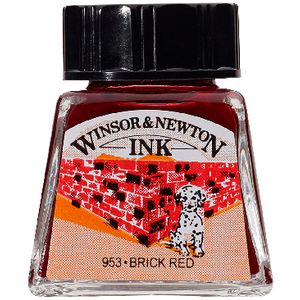 Winsor & Newton Drawing Ink 14mL Brick Red 953