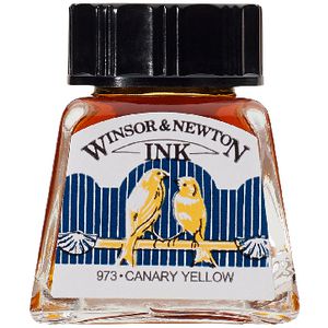 Winsor & Newton Drawing Ink 14mL Canary Yellow 973