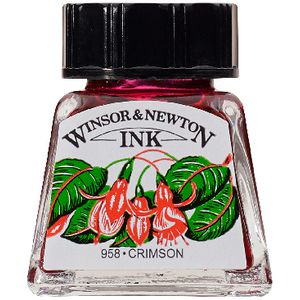 Winsor & Newton Drawing Ink 14mL Crimson 958