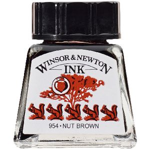 Winsor & Newton Drawing Ink 14mL Nut Brown 954