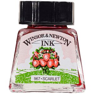 Winsor & Newton Drawing Ink 14mL Scarlet 967