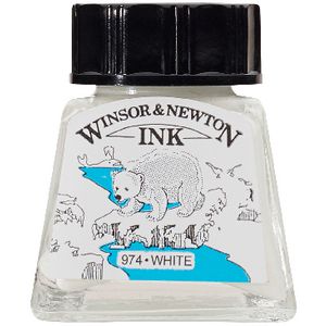 Winsor & Newton Drawing Ink 14mL White 974