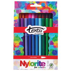 Texta Nylorite Coloured Markers Assorted 24 Pack