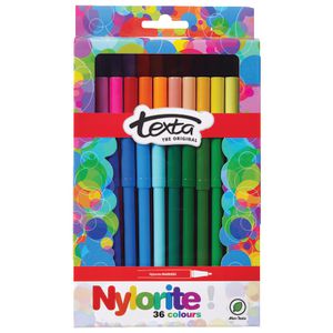Texta Nylorite Coloured Markers Assorted 36 Pack