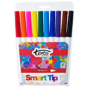 Texta Smarttip Coloured Markers Assorted 10 Pack