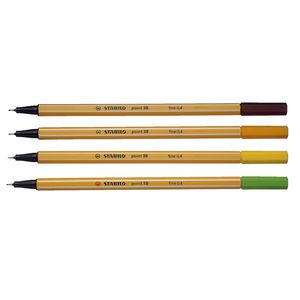 Stabilo Point 88 0.4mm Fineliner Assorted 10 Pack