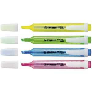 Stabilo Swing Cool Highlighters Assorted Colours 4 Pack