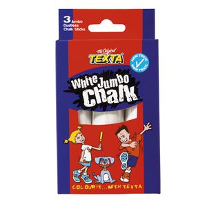 Texta Jumbo Chalk White 3 Pack