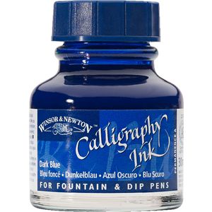 Winsor & Newton Calligraphy Ink 30mL Dark Blue