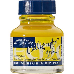 Winsor & Newton Calligraphy Ink 30mL Lemon Yellow