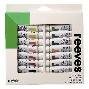 Reeves Acrylic Colour Paint Set 10mL 18 Pack