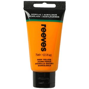 Reeves Artist Acrylic Paint 75mL Deep Yellow