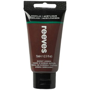 Reeves Artist Acrylic Paint 75mL Burnt Umber