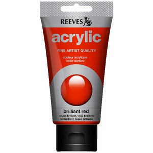 Reeves Artist Acrylic Paint 75mL Brilliant Red