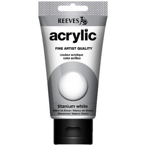 Reeves Artist Acrylic Paint 75mL Titanium White