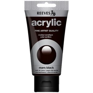 Reeves Artist Acrylic Paint 75mL Mars Black