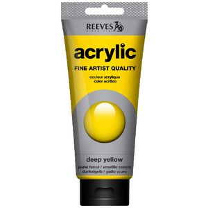Reeves Artist Acrylic Paint 200mL Deep Yellow