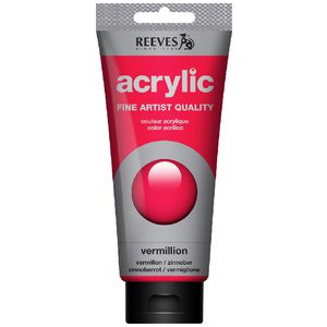 Reeves Artist Acrylic Paint 200mL Vermillion