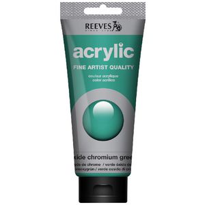 Reeves Artist Acrylic Paint 200mL Oxide Chromium Green