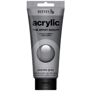 Reeves Artist Acrylic Paint 200mL Paynes Grey