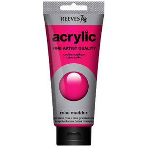 Reeves Artist Acrylic Paint 200mL Rose Madder