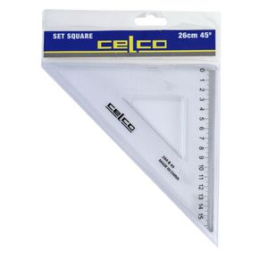 Celco 26cm 45 Degrees Set Square White