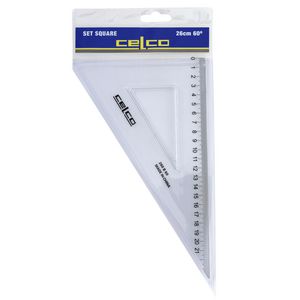 Celco 26cm 60 Degrees Set Square White