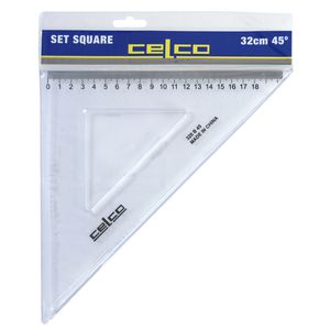 Celco 32cm 45 Degrees Set Square White