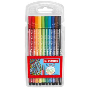 Stabilo Pen 68 Assorted 10 Pack