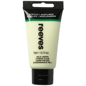Reeves Artist Acrylic Paint 75mL Pale Lemon Yellow