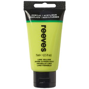 Reeves Artist Acrylic Paint 75mL Lime Yellow