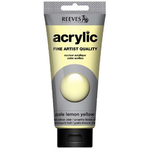 Reeves Artist Acrylic Paint 200mL Pale Lemon Yellow