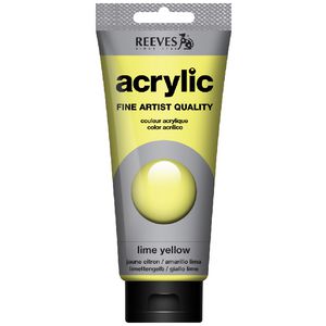 Reeves Artist Acrylic Paint 200mL Lime Yellow