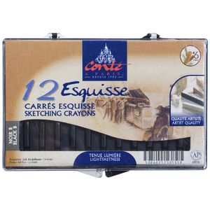 Conte Crayon Black B Set 12 Pack