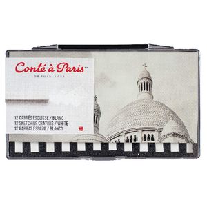 Conte Crayon White HB Set 12 Pack
